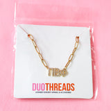 Rhinestone Sorority Necklace