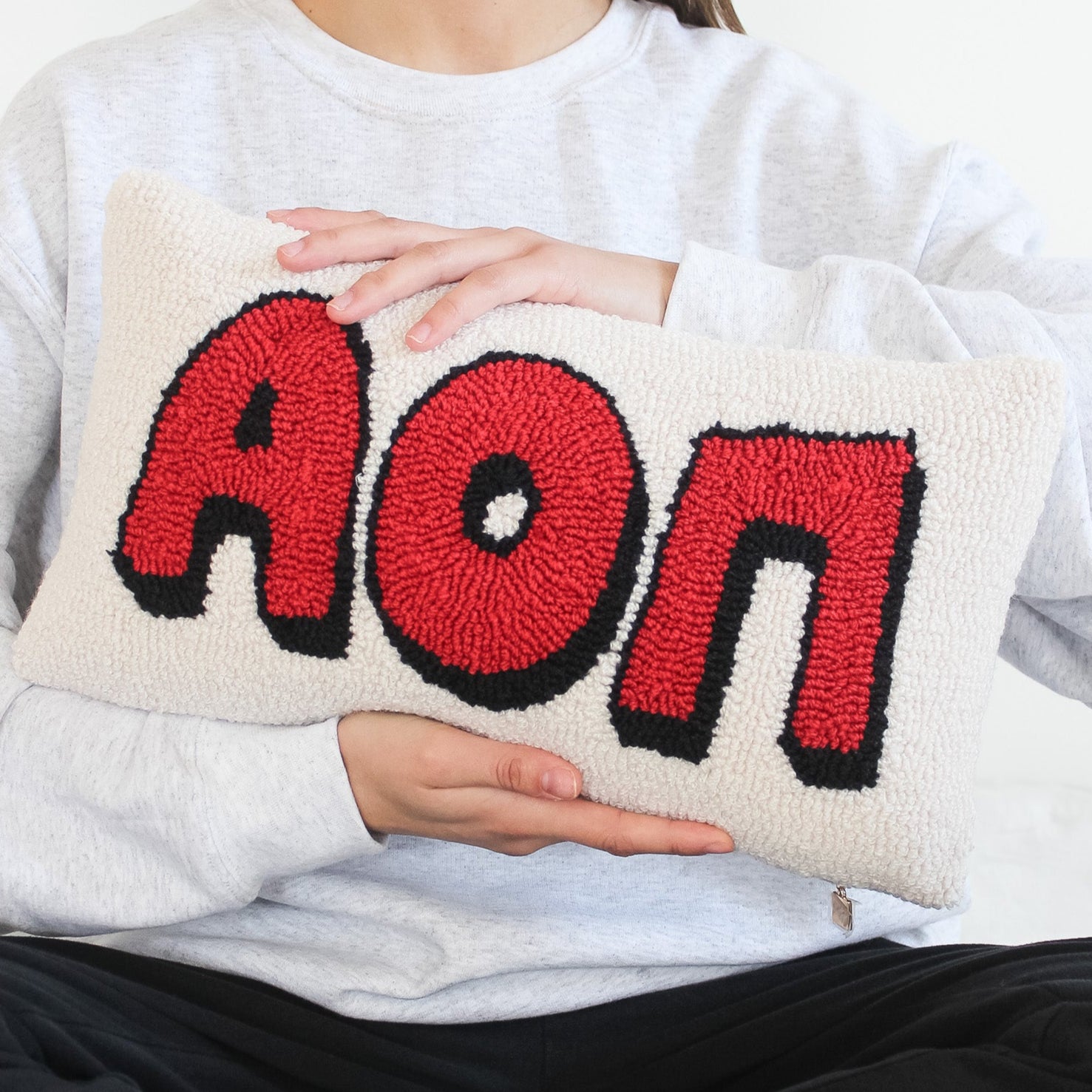 Alpha Omicron Pi Hook Pillow
