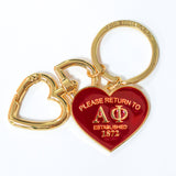 Alpha Phi Please Return Key Ring
