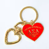 Alpha Sigma Alpha Please Return Key Ring