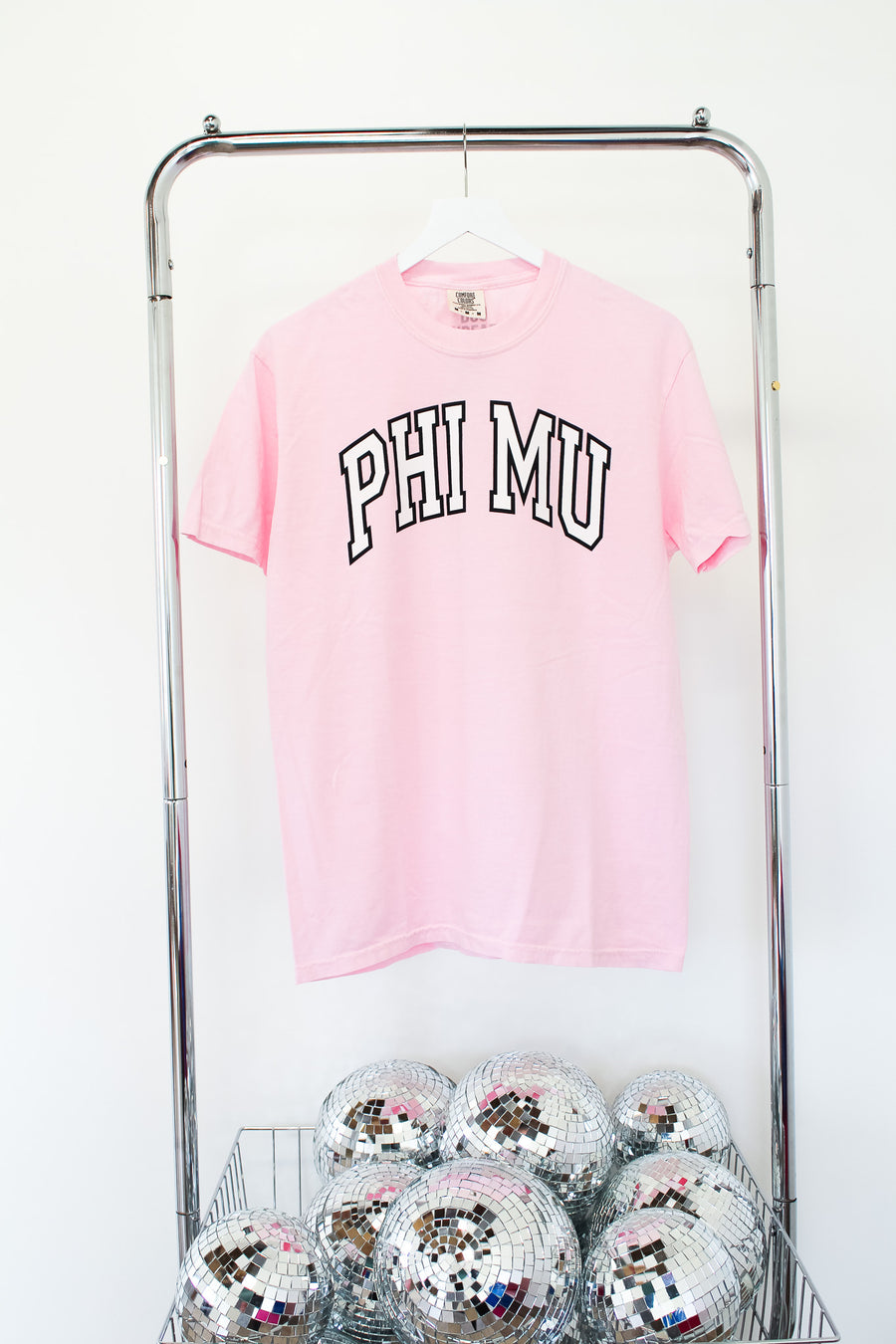 Phi Mu Spellout Tee - MD COTTON CANDY