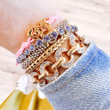Gamma Phi Beta Sorority Cord Bracelet