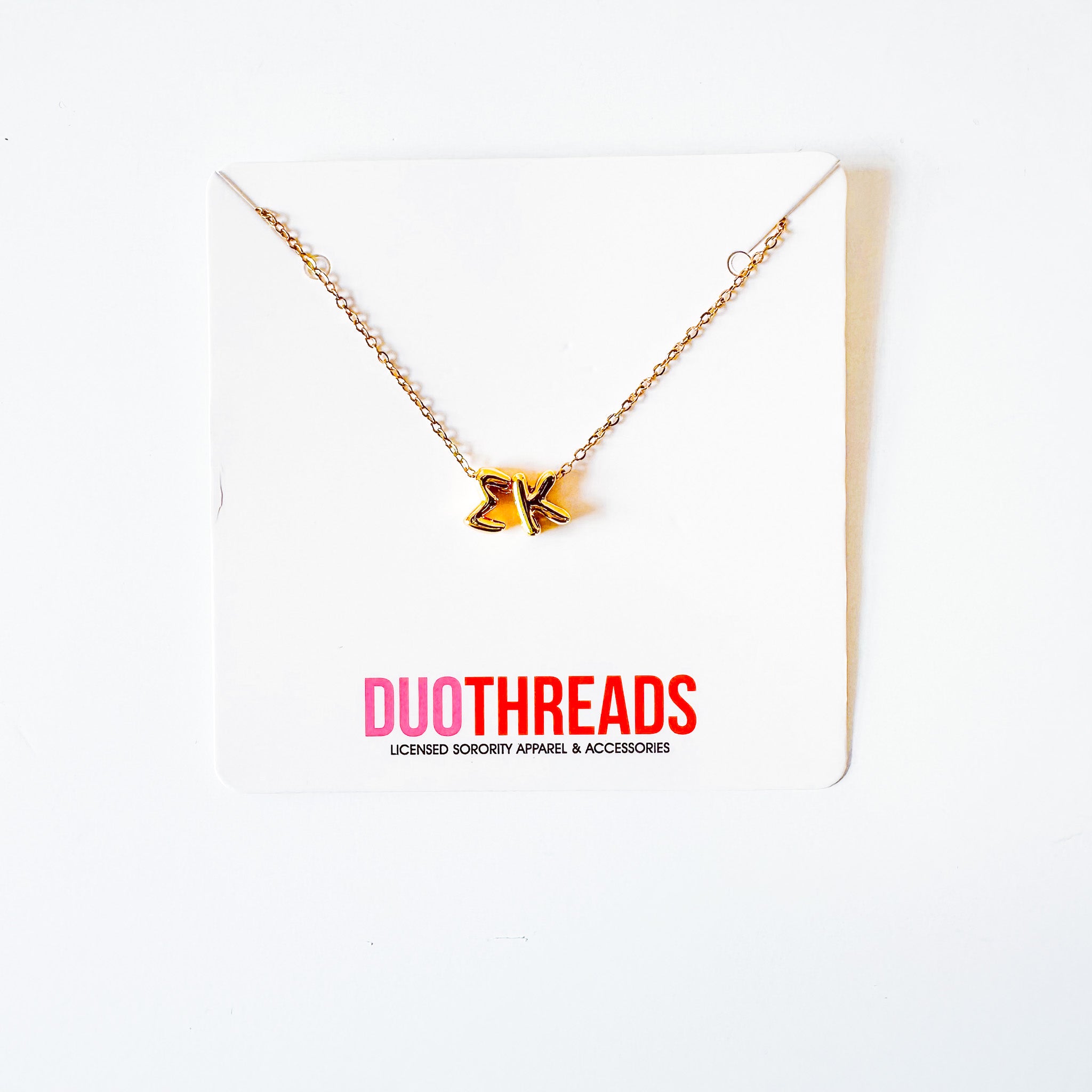 Sigma Kappa Bubble Letter Necklace