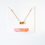 Phi Mu Bubble Letter Necklace