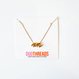 Alpha Chi Omega Bubble Letter Necklace