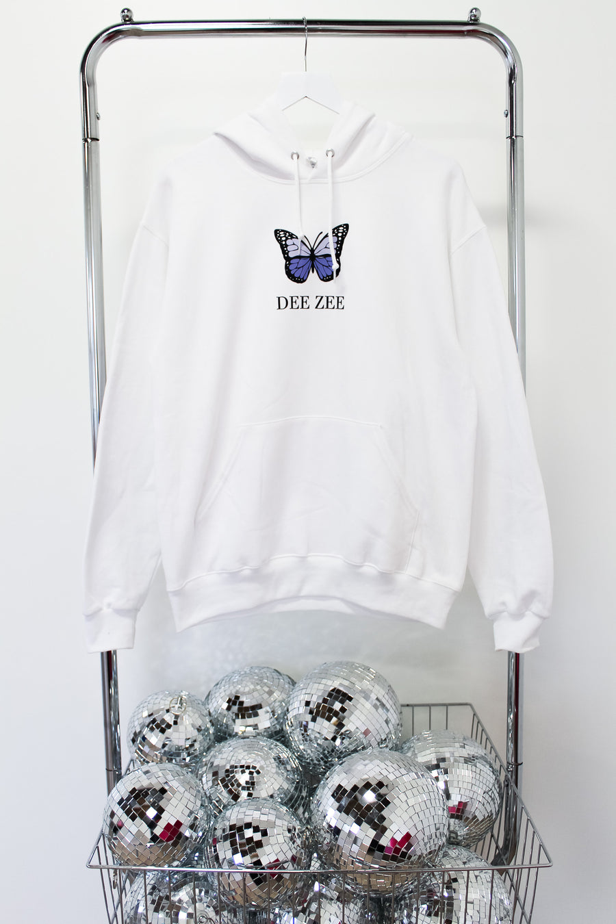 Delta Zeta Butterfly Sweatshirt - MD WHITE