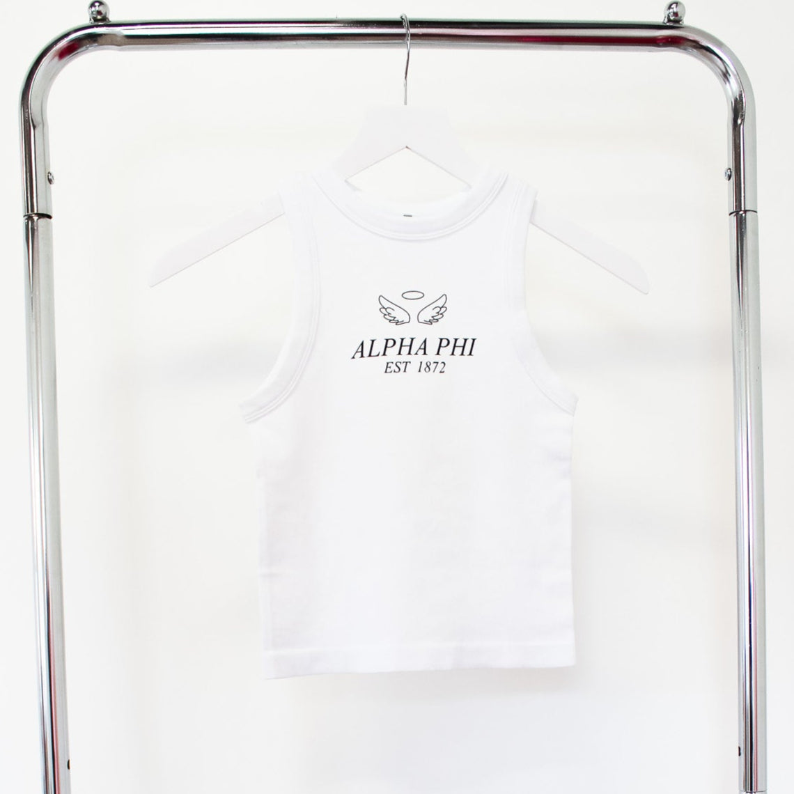 Alpha Phi Angel Energy Tank - ONE SIZE WHITE