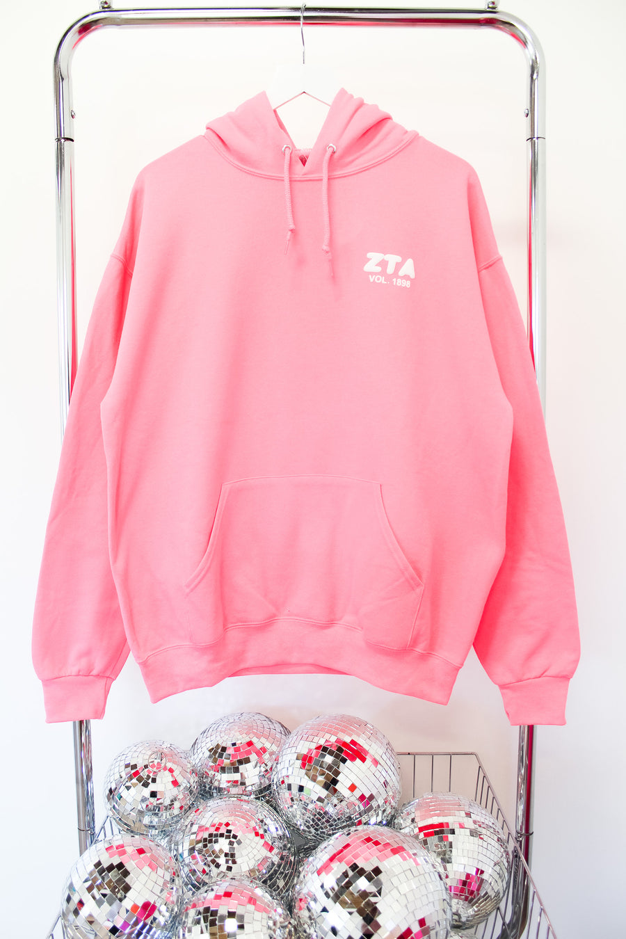 Zeta Tau Alpha Foxy Sweatshirt - LG WATERMELON