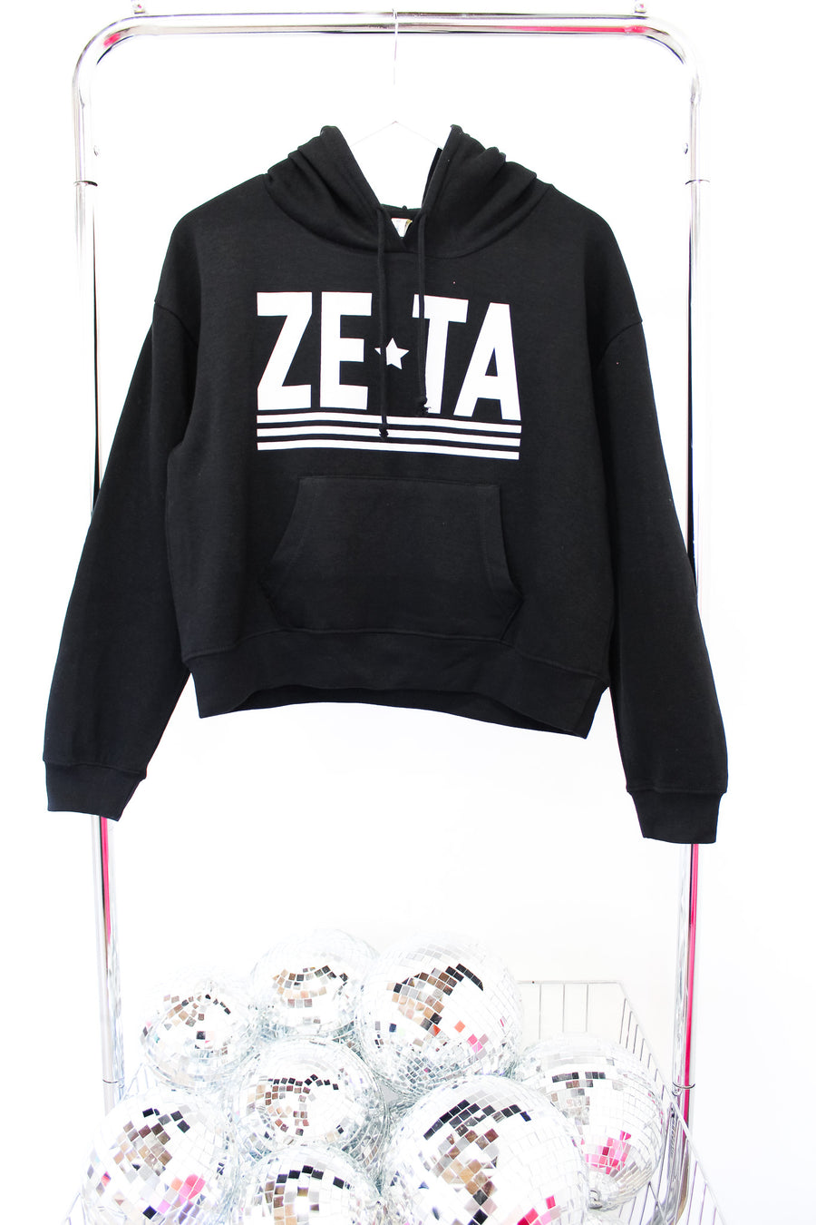 Zeta Tau Alpha Trooper Crop Sweatshirt - MD BLACK