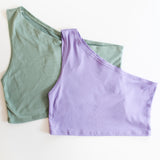 One Shoulder Top - Sage