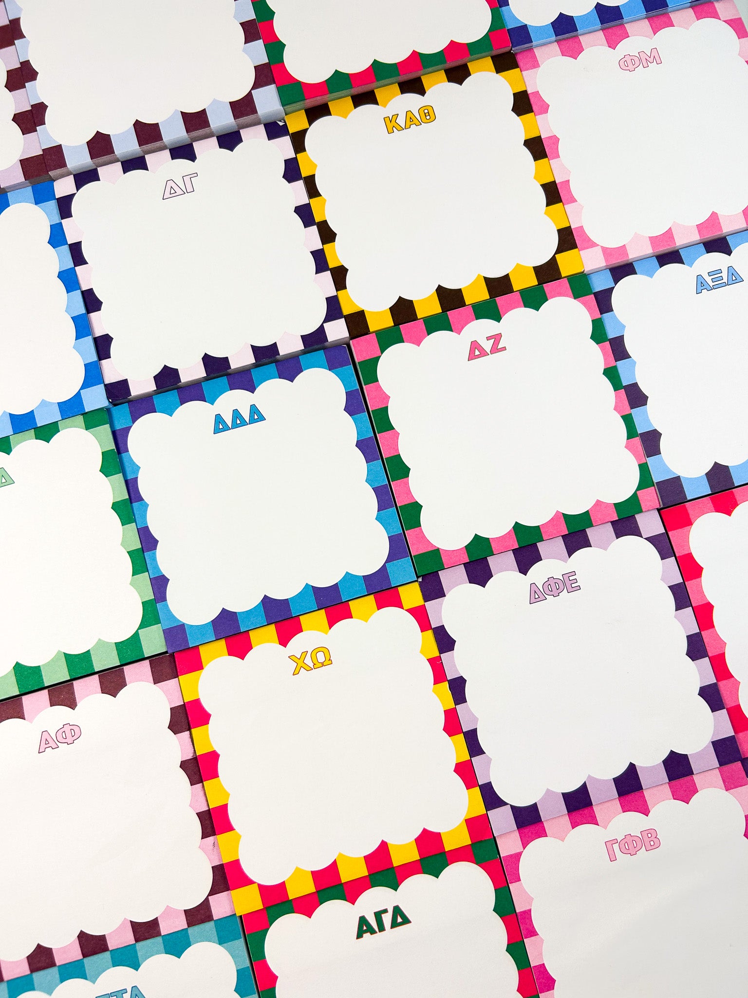 Scallop Sorority Note Cube – 4x4 Sticky Note Block (500 Sheets)
