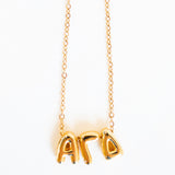 Alpha Gamma Delta Bubble Letter Necklace