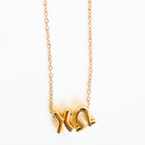 Chi Omega Bubble Letter Necklace