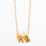 Kappa Delta Bubble Letter Necklace