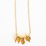 Pi Beta Phi Bubble Letter Necklace