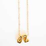 Delta Zeta Bubble Letter Necklace