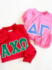 Classic Twill Sorority Embroidered Mock Neck