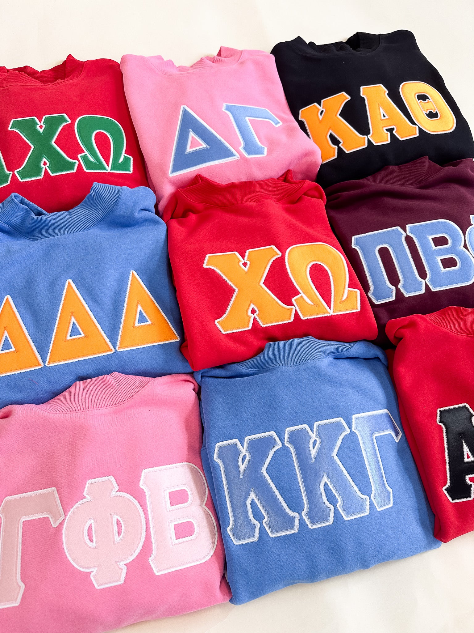 Classic Twill Sorority Embroidered Mock Neck