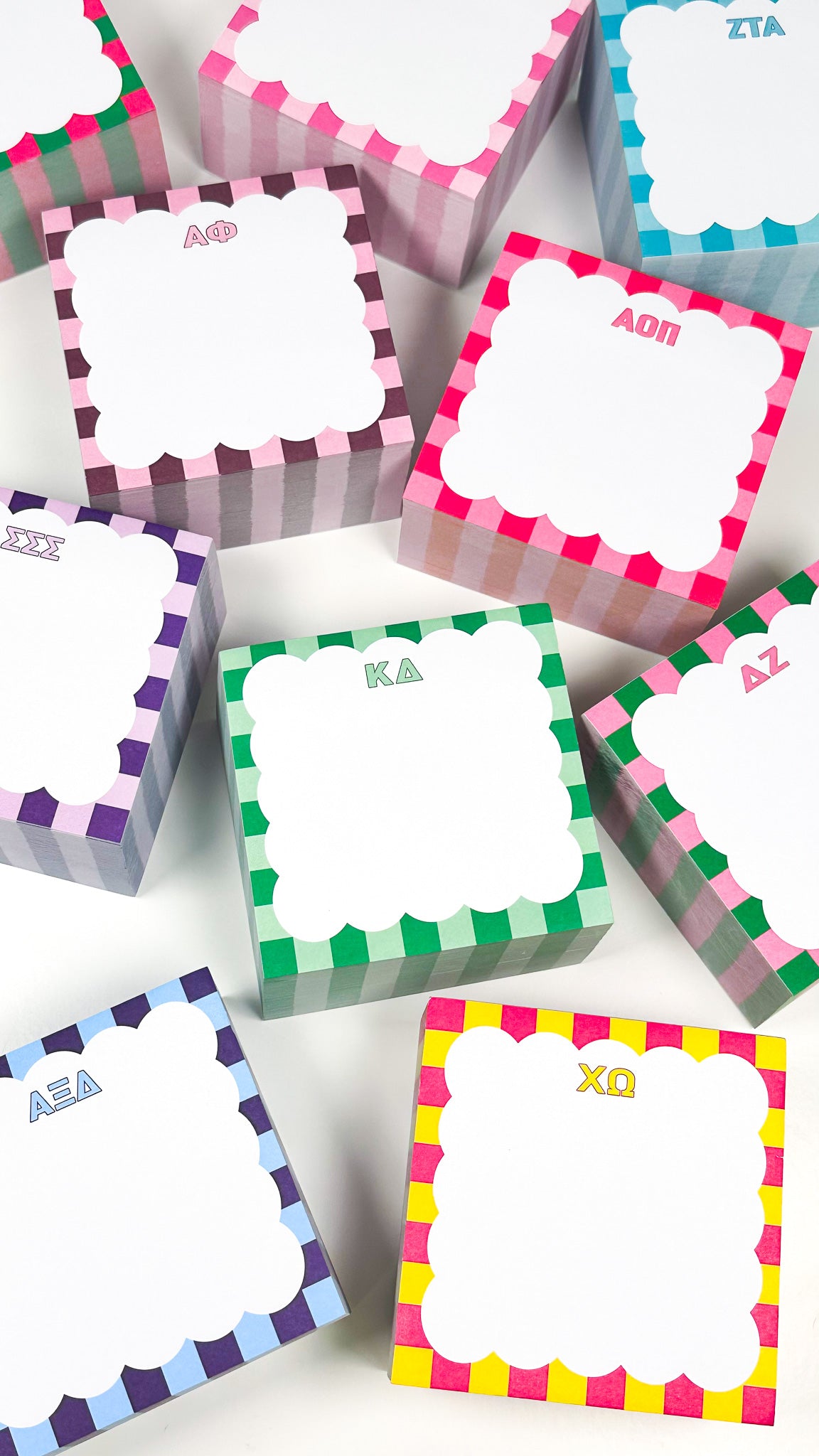 Scallop Sorority Note Cube – 4x4 Sticky Note Block (500 Sheets)