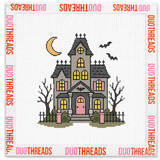 Haunted House Halloween Needlepoint Canvas