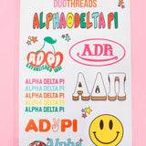 Alpha Delta Pi Sorority Rainbow Sticker Sheet