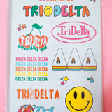 Delta Delta Delta Sorority Rainbow Sticker Sheet