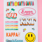 Kappa Kappa Gamma Sorority Rainbow Sticker Sheet