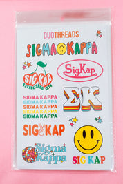 Sigma Kappa Sorority Rainbow Sticker Sheet