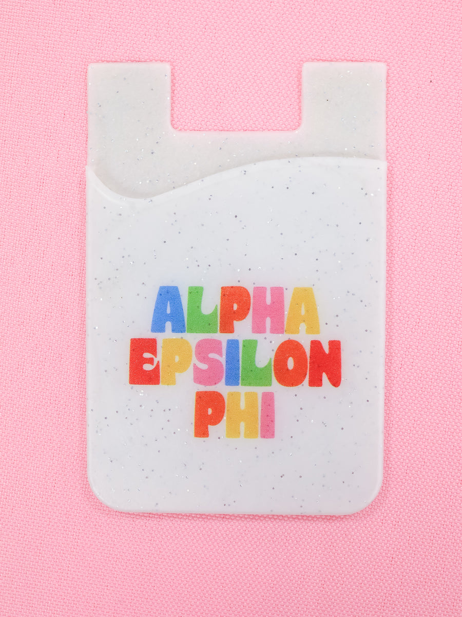 Alpha Epsilon Phi Shimmer Phone Wallet