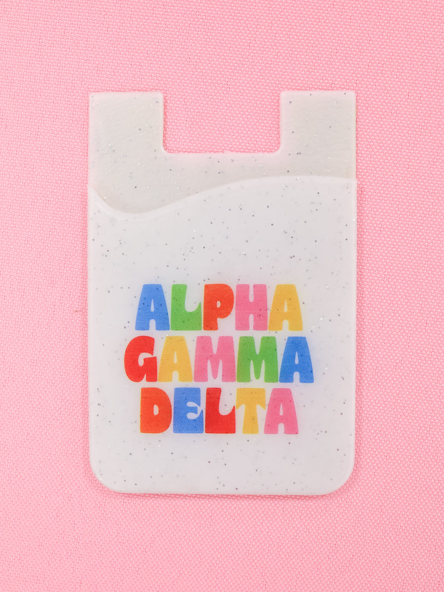 Alpha Gamma Delta Shimmer Phone Wallet
