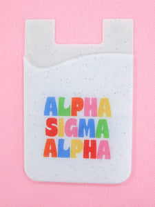 Alpha Sigma Alpha Shimmer Phone Wallet
