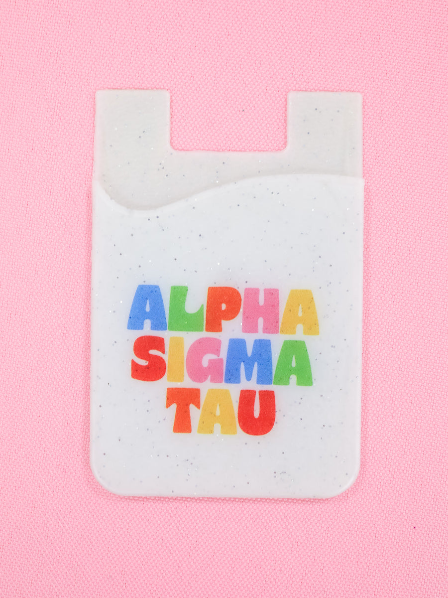 Alpha Sigma Tau Shimmer Phone Wallet
