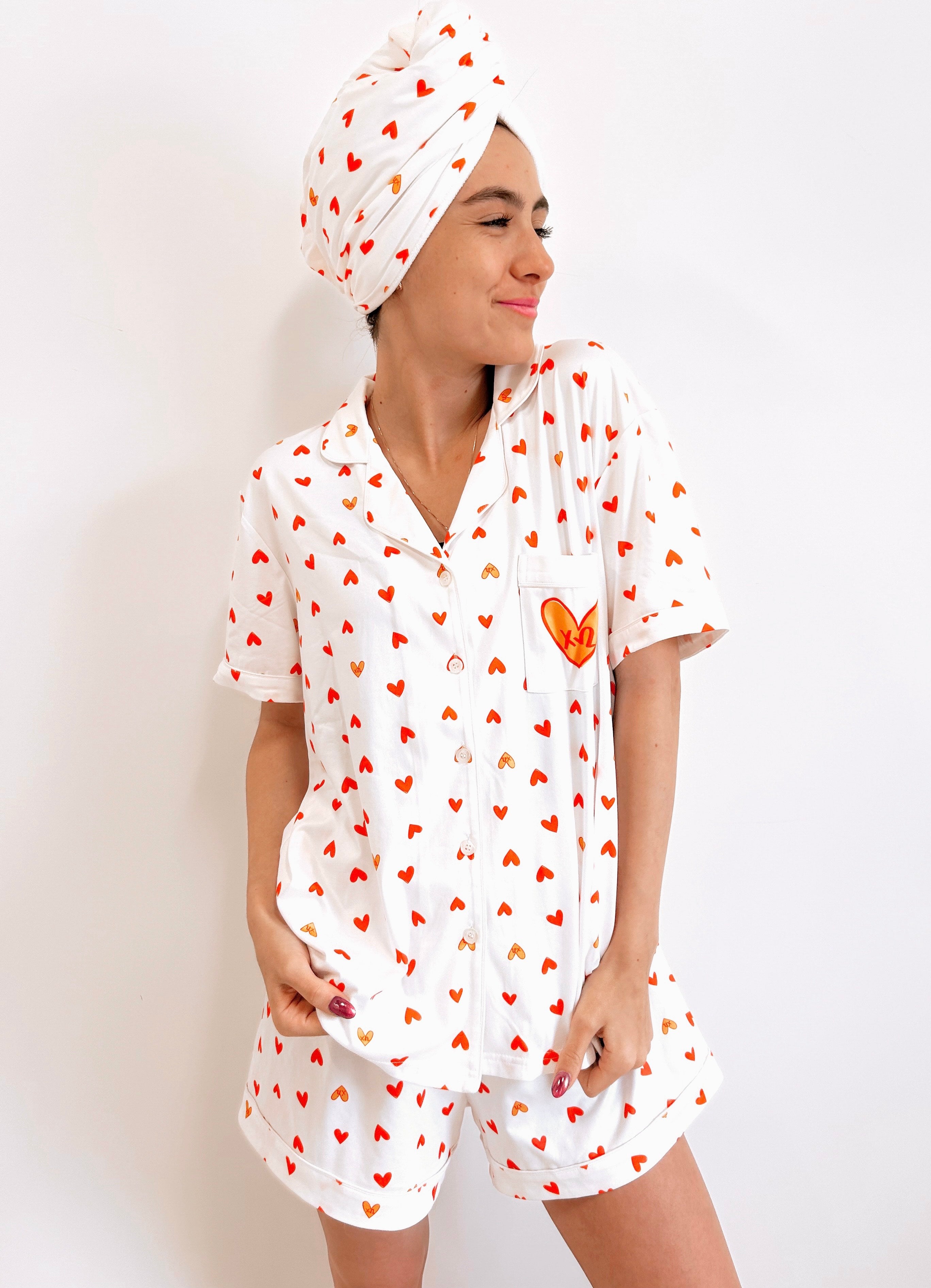 Kappa Alpha Theta Love Letters Sorority Towel Hair Wrap