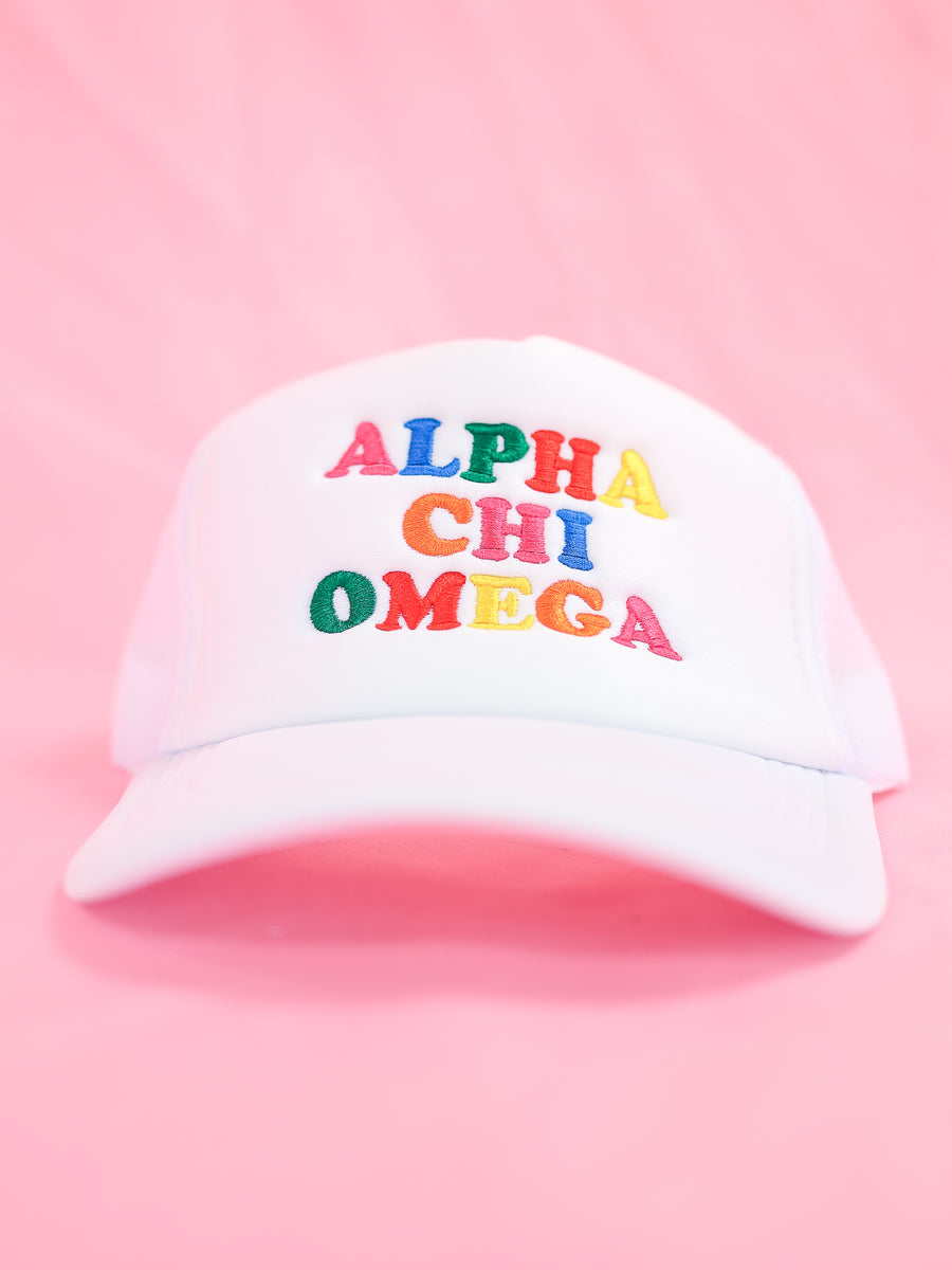 Alpha Chi Omega Fun Times Trucker Hat