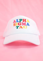 Load image into Gallery viewer, Alpha Sigma Tau Fun Times Trucker Hat
