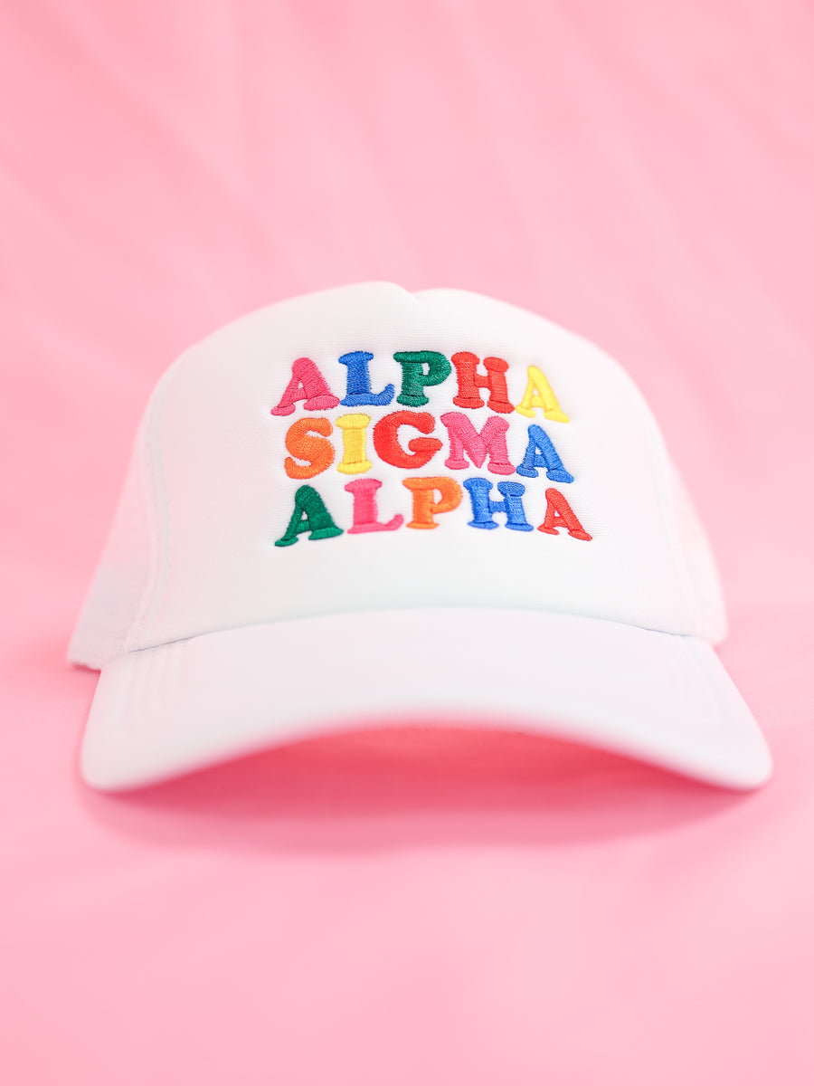 Alpha Sigma Alpha Fun Times Trucker Hat