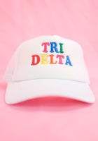 Load image into Gallery viewer, Delta Delta Delta Fun Times Trucker Hat
