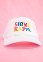 Load image into Gallery viewer, Sigma Kappa Fun Times Trucker Hat
