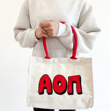 Alpha Omicron Pi Chenille Gift Tote