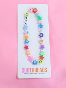 Alpha Sigma Alpha Beaded Phone Charm