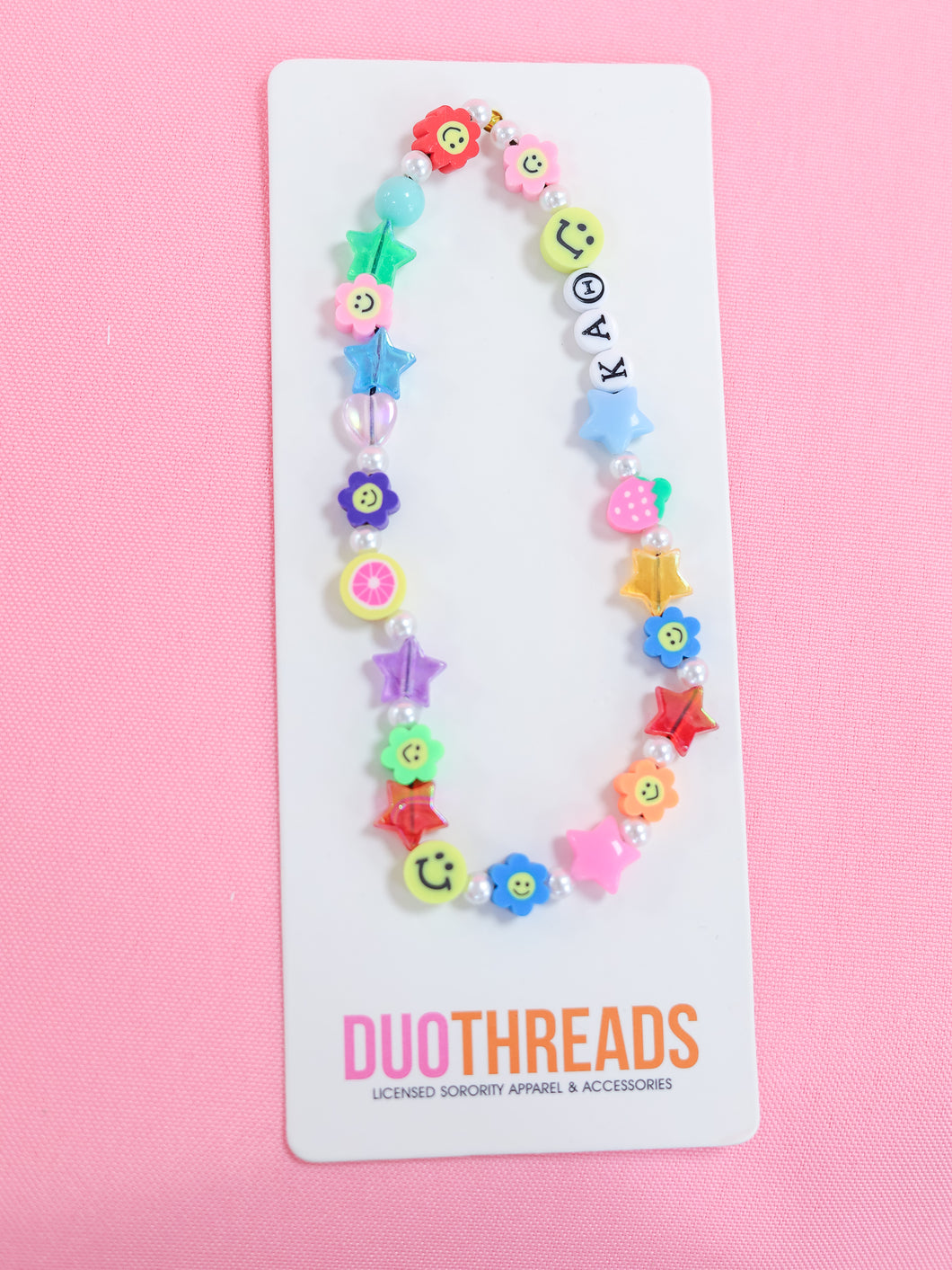 Kappa Alpha Theta Beaded Phone Charm