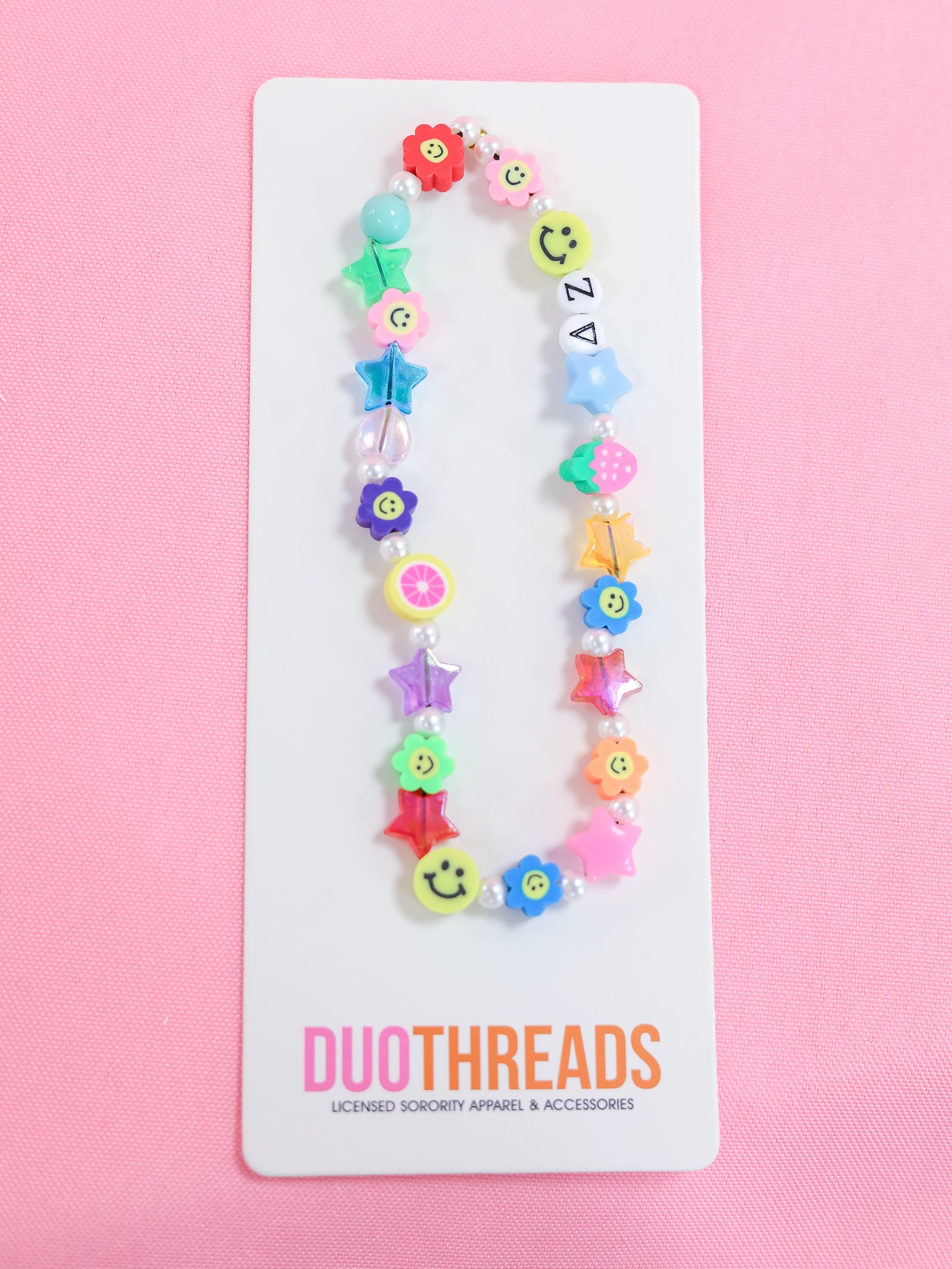 Delta Zeta Beaded Phone Charm