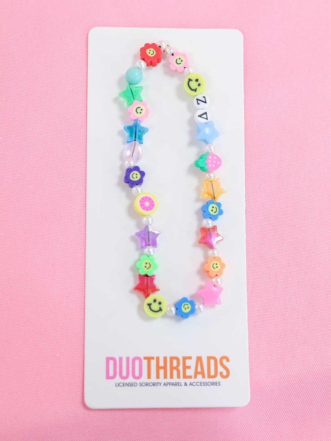 Delta Zeta Beaded Phone Charm