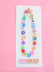 Delta Phi Epsilon Beaded Phone Charm