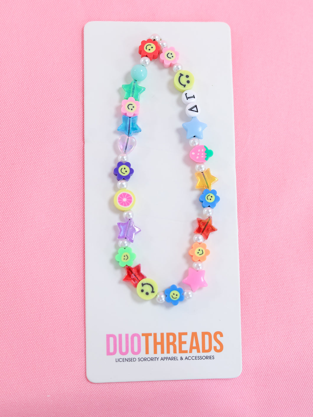 Delta Gamma Beaded Phone Charm