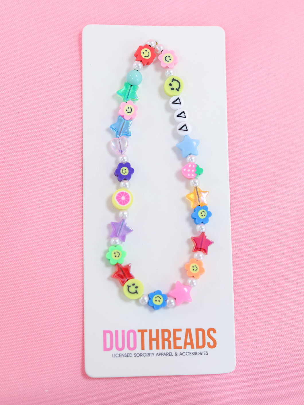 Delta Delta Delta Beaded Phone Charm