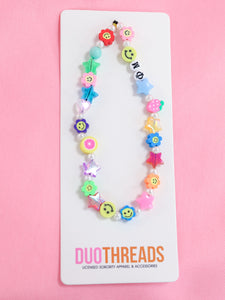 Phi Mu Beaded Phone Charm