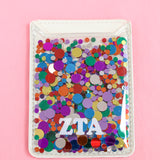 Zeta Tau Alpha Confetti Sorority Phone Wallet