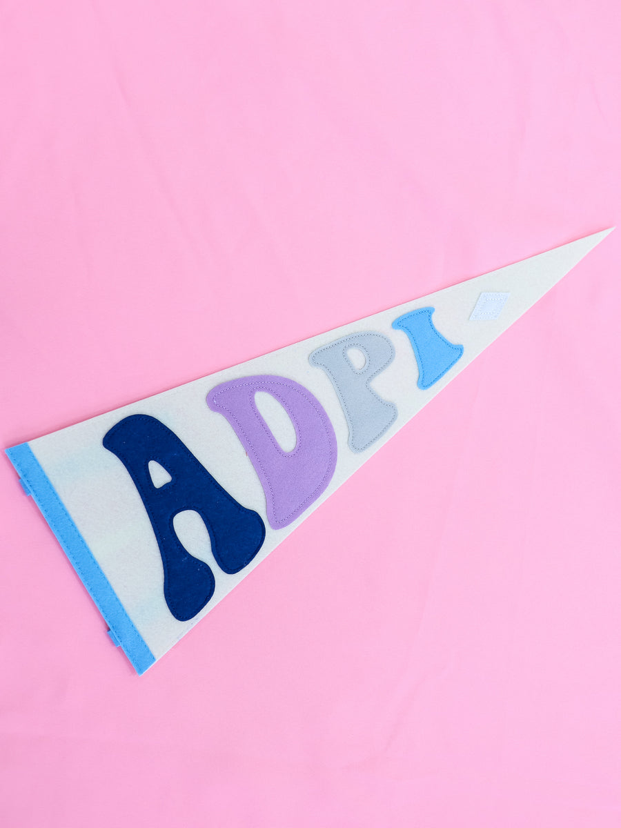 Alpha Delta Pi Rainbow Pennant Flag