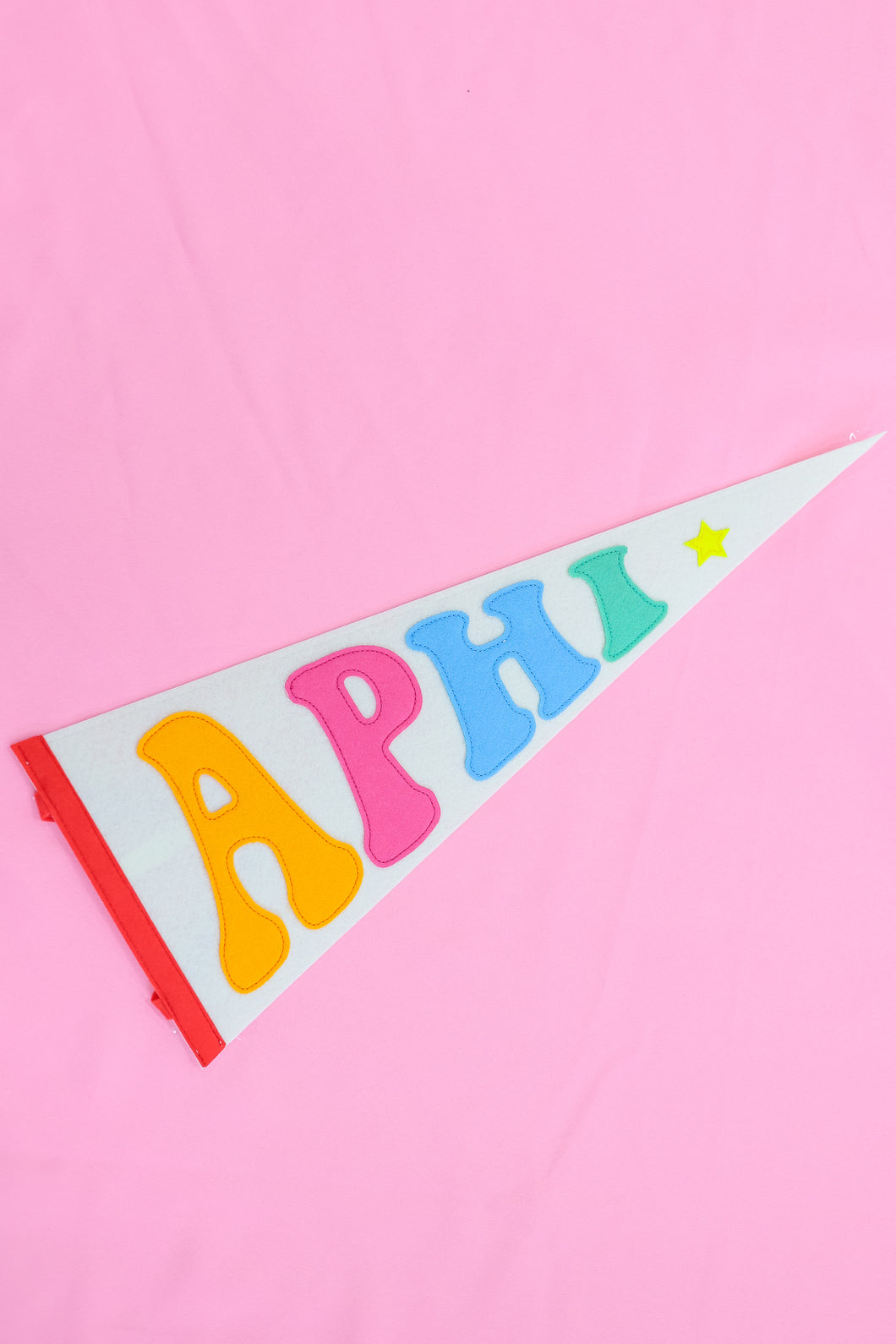 Alpha Phi Rainbow Pennant Flag